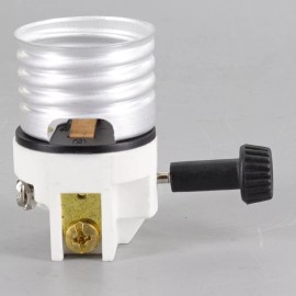 Lamp 3 WAY PORCELAIN TURN KNOB LAMP SOCKET INTERIOR E26 NEW 48207JB