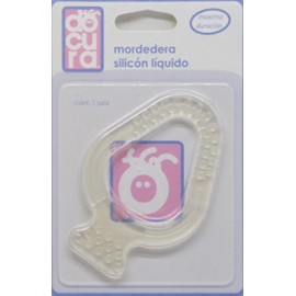DOCURA - Mordedera Para Bebé 1 Pieza De Silicón Líquido, Mordedor Con Textura, Libre de BPA, Transparente
