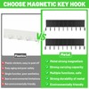 6 Pcs Magnetic Key Holder for Fridge with 10 Hooks,