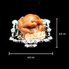 Dollhouse Miniature Food Turkey Roast Chicken Silver Tray 1:12