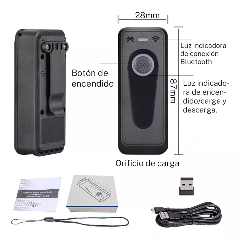 GOMITA Escáner Inalámbrico 2d Bluetooth Portátil Y Rápido