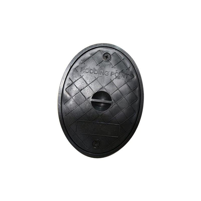 SHMOX Underground Drainage Oval Rodding Point - Plastic 110mm Black