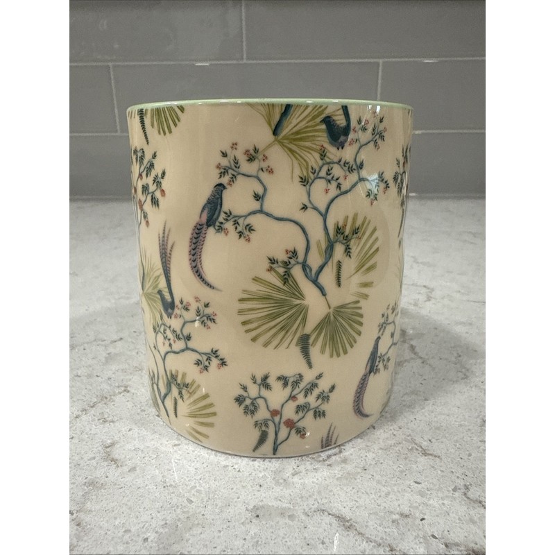10 Strawberry Street PEACOCK Floral Mint Green Handle 10 Strawberry