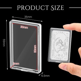 Batiyeer Silver Bar Case Silver Bar Holder Clear 1oz Silver Bar Storage Acryl...