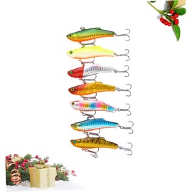 Kisangel 7pcs Colorful Minnow Bait Fishing Lures Hard Bait Tail Artificial Lures for Freshwater Fishing Realistic Design for Catching Bass and Random Style