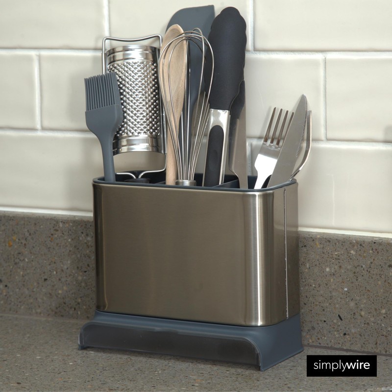 simplywire - Kitchen Sink Caddy - Utensil Holder - Cutlery