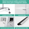 viozon Mobile Desk,Mobile Workstation,Mulitiuse Rolling Laptop Floor Stand,34"-48.6" Height Adjustable,Compatible