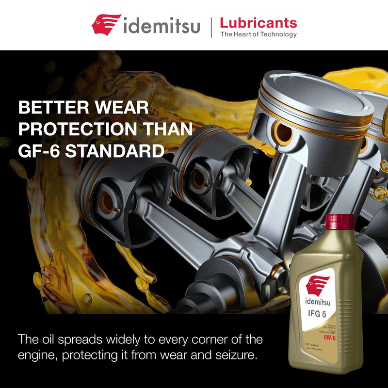 Idemitsu IFG 5 0W-8 Fully Synthetic Engine Oil (1 Quart,