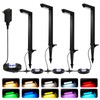 ZestPatio Plug in Outdoor RGB Landscape Pathway Lights Kit with
