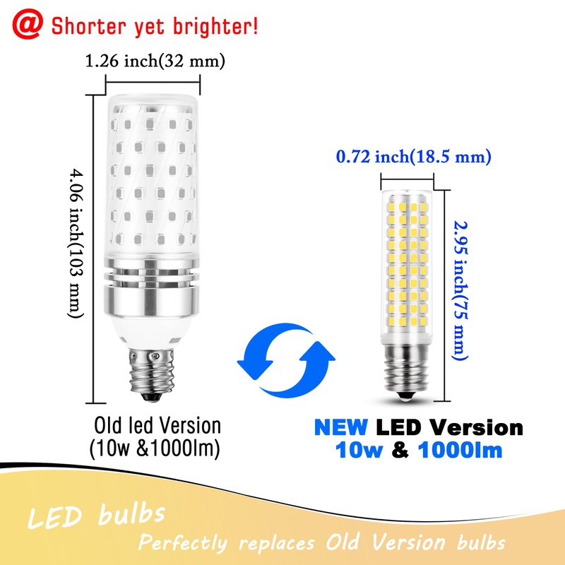 Heifymi E17 LED Bulb 10 Watt Equivalent 100W 4000K Natural