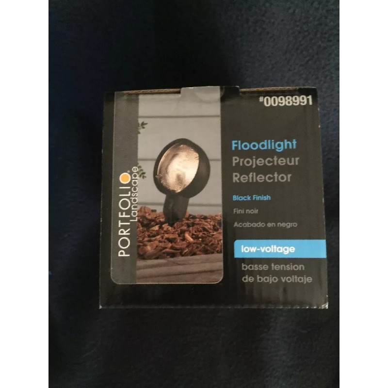 Portfolio 1-Light Black Low Voltage Incandescent Flood Light