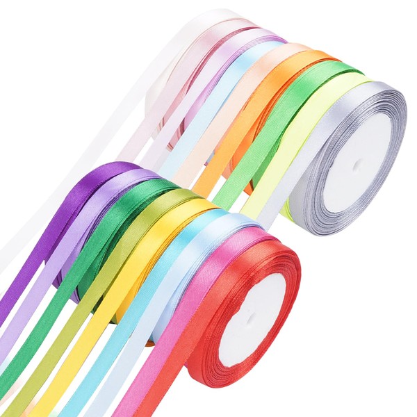 Zythrem 18 Colours Satin Ribbon Ribbons, 6 mm x 23