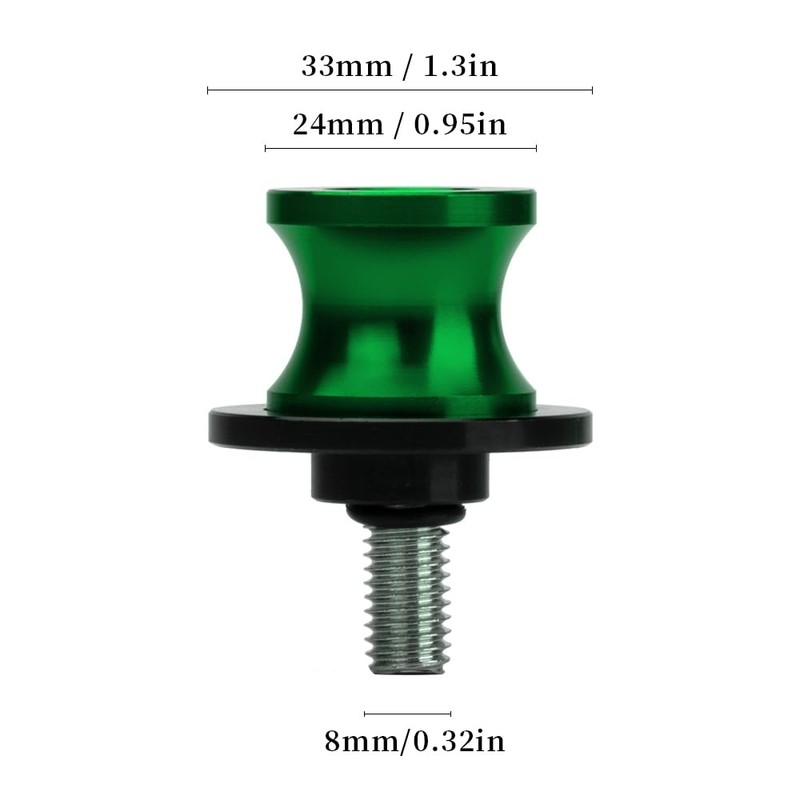 MotHeartCNC Motorcycle M8 Swingarm Spools Slider For Z500 2024-2025 Motorcycle