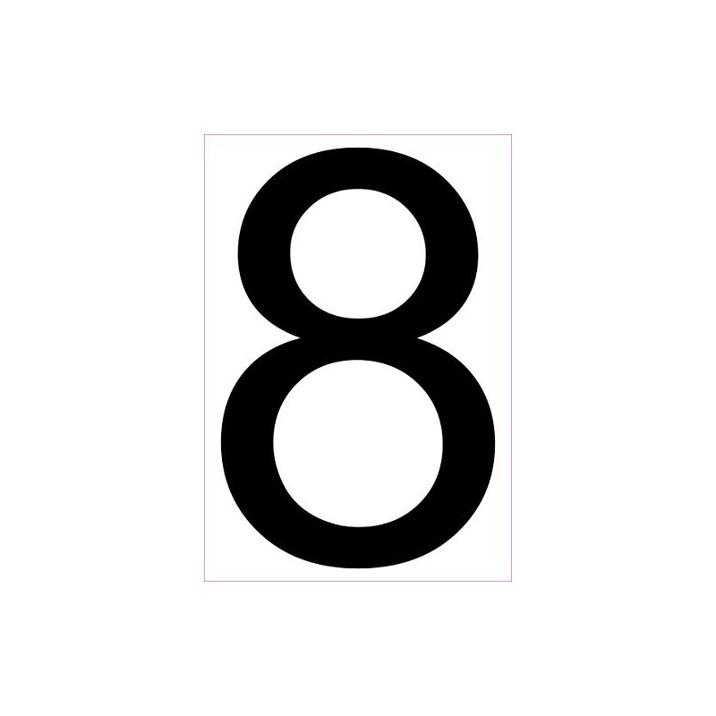 StickerTalk Address Number 8 Vinyl Sticker, 5.5 inches by 8