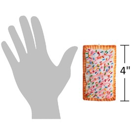 The Bridge Collection 4" Iced Toaster Pastry Ornaments - Set of 3 Strawberry, Chocolate, & Cherry Breakfast Pastries or Christmas Tree - Junk Food Dessert Ornaments -