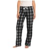 District Women's Flannel Plaid Pant S Black