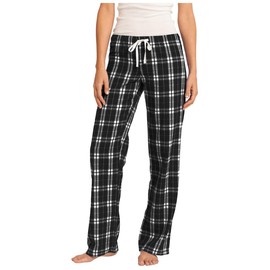 District Women's Flannel Plaid Pant S Black