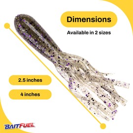BAITFUEL Tubes Infused with Supercharged X55 Formula Gel: Fish Scent Technology with Powerful Attractants | 2.5-Inch, Star Warz (PN: X74571)