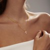 Luxval Cross Necklace for Women 18k Gold Plated Pearl Necklace