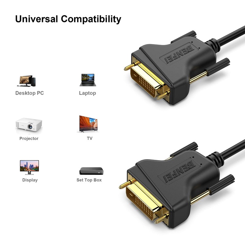 BENFEI DVI to DVI 10 Feet Dual Link Cable Supporting