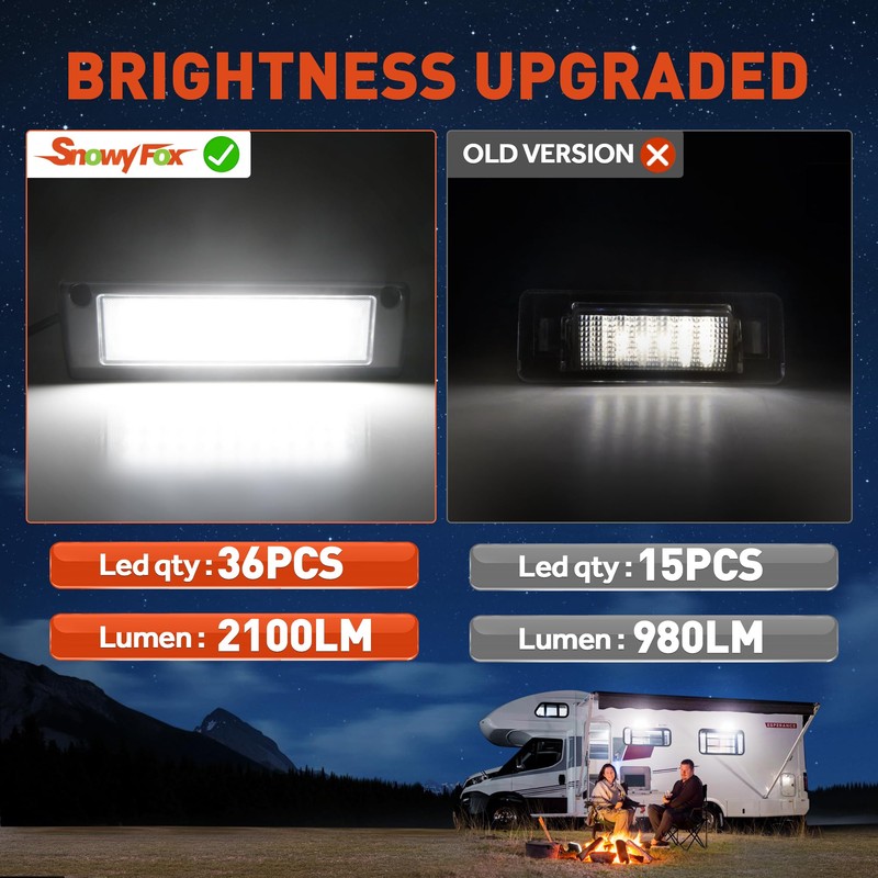 LED RV Exterior Porch Utility Light Waterproof 10-30V DC Low