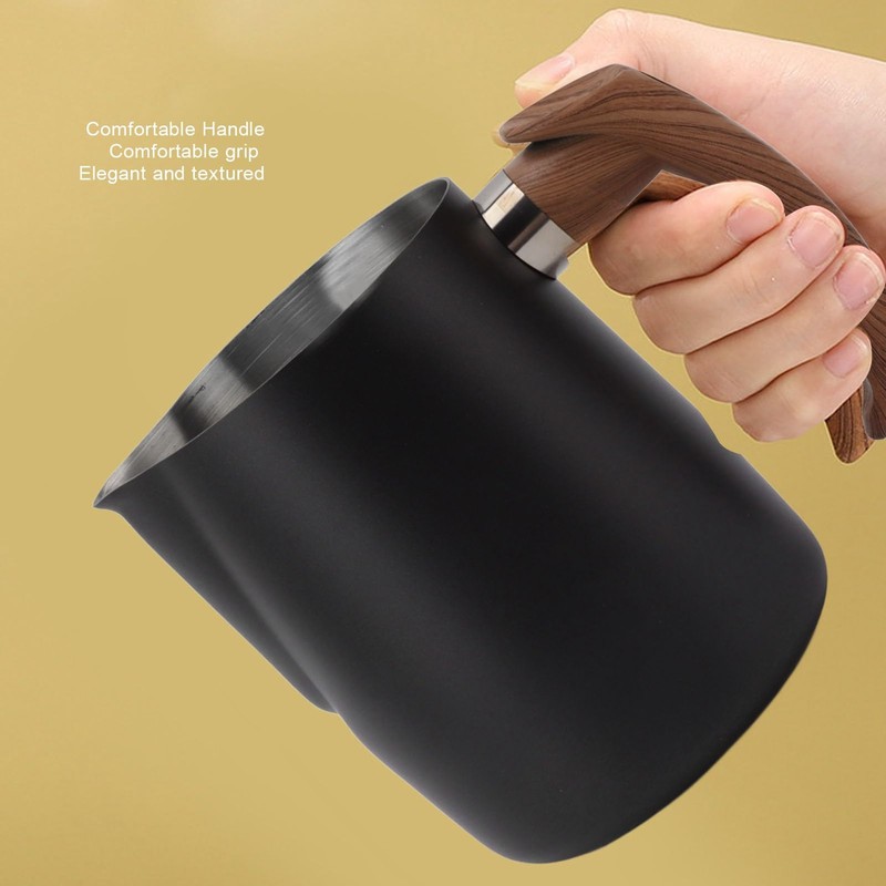 Milk Frothing Pitcher, 20/34oz Stainless Steel Steaming Pitchers Scale Coffee