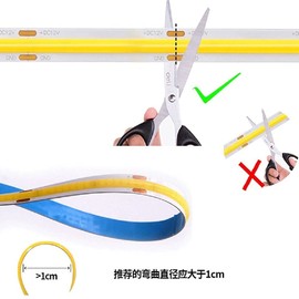 COB High Brightness LED Tape Light, Flexible, High Density, 16.4 ft (5 m) (320 LED/m), High Brightness White, 4,000 K, DC 12 V, Transformable, Cuttable, Easy Installation, Bright, Stylish, Long Time, Front Illumination, Energy Saving, For Home, Bedroom, 