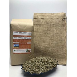 5 Pounds â Espresso Blend â Wild Africa â Unroasted Green Coffee Beans â 1-Region Trio â Africa, Africa, Africa â Flavor Profile Sweet Dried Fruit, Black Currant, Citrus, Bright â Includes Burlap Bag