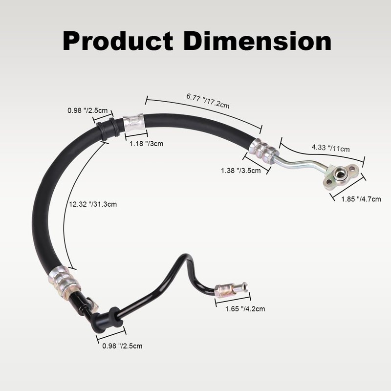 WMPHE Compatible with Power Steering Pressure Hose Honda Civic 1.7L