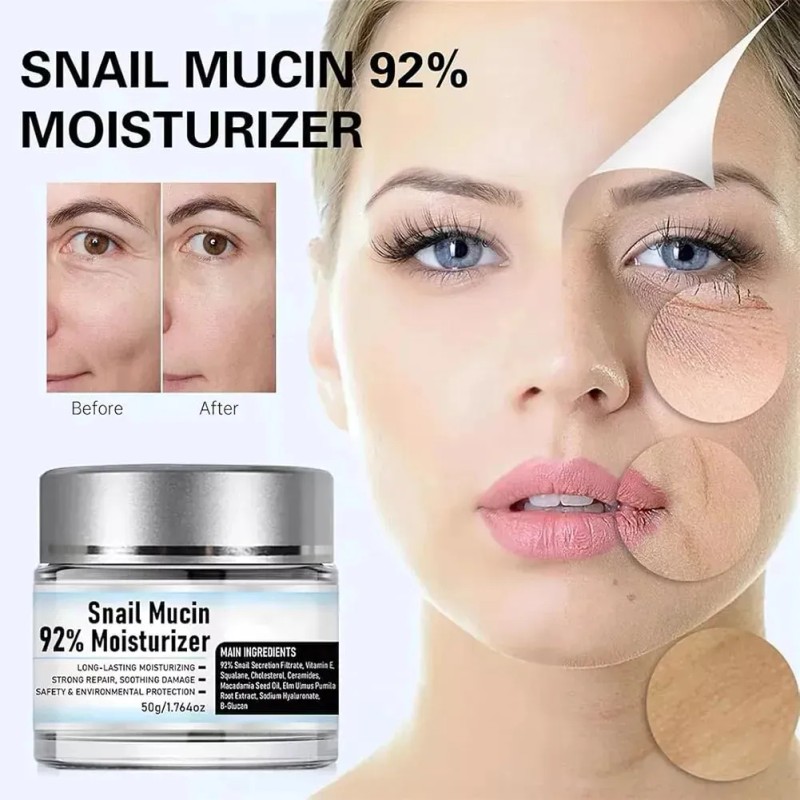 Gel Facial Diario Snail Mucin 92% Hidratante, Crema De