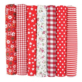 Cotton Fabric Packs, 7 Pieces, 50 x 50 cm Fabrics for Sewing, Patchwork, DIY Fabric Package, DIY Cotton Cloth, Sold by the Metre, Fabric Scraps, Fabric Package for Clothing, Bedding, Curtains,