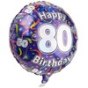 Oaktree UK Oaktree 18" 80th Birthday Streamers Holographic