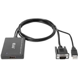 Club3D CAC-1720 VGA and USB Type-A to HDMI™ Adapter with Pigtail M/B. 0.6m 28AWG