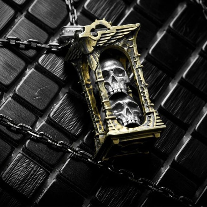 YUQCUZEU The Shrine of Skulls Necklace of Adeptus Mechanicus of