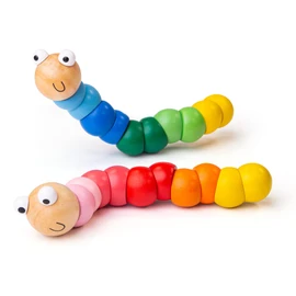Bigjigs Rail BJ969 Bigjigs Toys Wurm (EIN Exemplar im Lieferumfang enthalten), Mehrfarbig