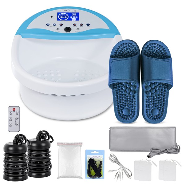 Foot Detox Machine,Ionic Foot Cleanse Ion Detox Foot Bath Machine, Foot Spa Bath with Slippers, Time Setting, FIR Belt, Ion Arrays, Tub