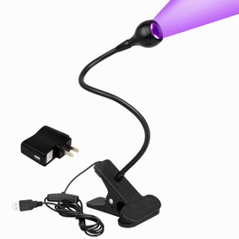 ULIKELED 3W 395NM LED Black Light, Flexible Gooseneck UV Blacklight for Satin Detection, Lamp for Blacklight Poster, Blacklight Party, Ultraviolet Curing Lamp for Fluorescent Paint