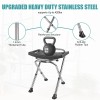Dsuwazu Folding Shower Chair SeatHeight Adjustable Shower Chair SeatStainless Eligi