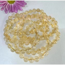 citrine Wholesale Lot 6 Pcs Natural Citrine 8mm 7.5” Crystal Healing Stretch Bracelet