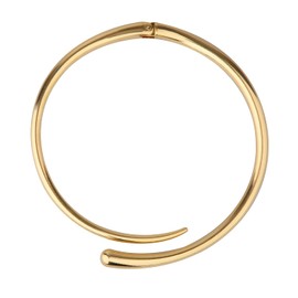 Chunky Choker Collar Necklace for Women, Gold Teardrop Necklace Spring Open Cuff Choker Metal Statement Jewelry for Women