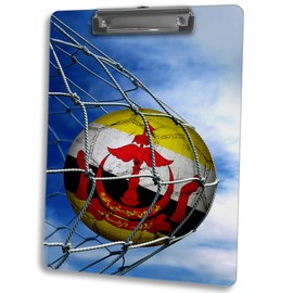 Vibrant Double-Sided Dry Erase Clipboard for Coaches, Teachers, and More - Flag of Brunei (Bruneian) - Soccer Design