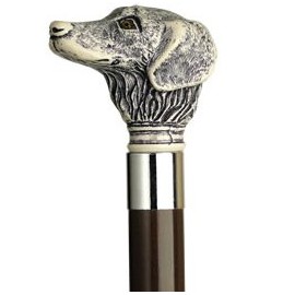 Unisex Retriever Dog Head Cane Walnut Shaft -Affordable Gift! Item #HAR-9108607