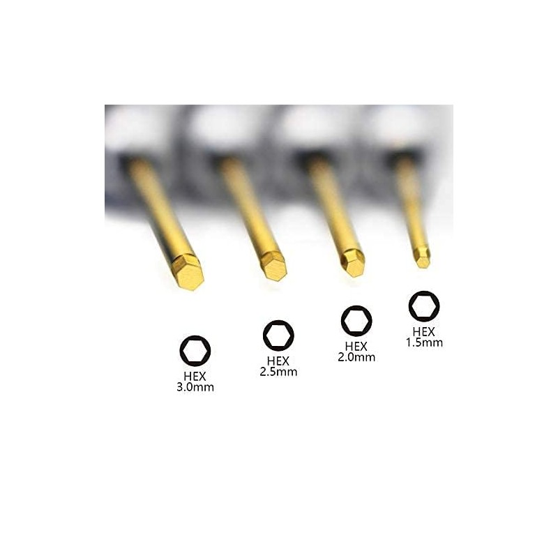 HRB 4pcs 1.5mm 2.0mm 2.5mm 3.0mm Hex Screw Driver Set