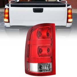 Nilight Taillight Assembly Compatible with 2007 2008 2009 2010 2011 2012 2013 GMC Sierra 1500 2500HD 3500HD Rear Lamp Replacement OE Style Driver Side