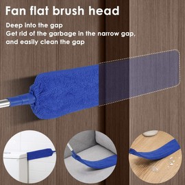 Retractable Gap Dust Cleaner Brush with Long Handle (30 to 100 inches), Cleaning Tools with 3 Microfiber Dusting Cloths, Extendable Duster for Cleaning Under Refrigerator Sofa Couch Bed Furniture