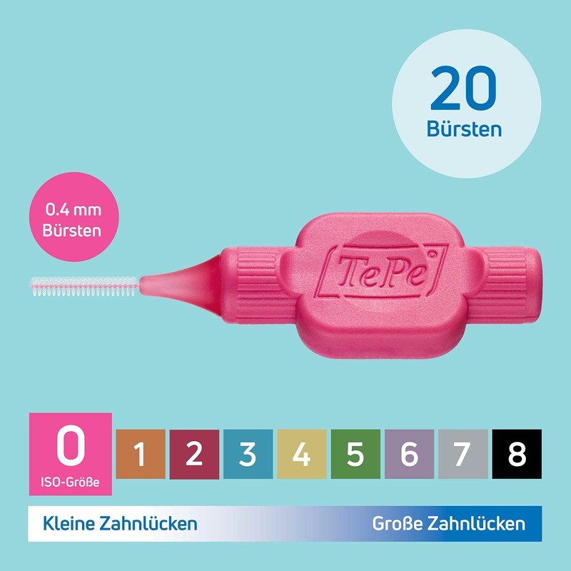 TePe Interdental Brush Pink (ISO Size 0: 0.4 mm) /
