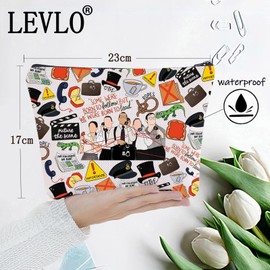 LEVLO Operation Mincemeat Musical Makeup Bag Ewen Montagu & Jean Leslie Fans Gift Charles Cholmondeley Toiletry Bag Operation Mincemeat Broadway Merch OBE Bag