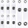 50Pcs Plastic Badge Strap Vinyl Badge Clips,Clear Vinyl ID Badge Strap Clear ID Badge Holder Strap,PVC Badge Strap with Snap,Clear Vinyl ID Badge Holder Straps,Clear ID Badge Holder Strap Badge Straps
