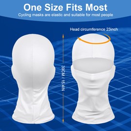 DiULi Balaclava Ski Face Mask, 2Pcs White Ski Mask UV Protector Scarf for Men/Women Lightweight Neck Warmer Cycling Multi-Purpose Balaclavas for Helmet Motorcycle Cycling Running Racing