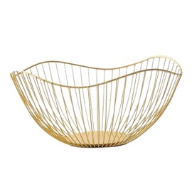 Northern Europe Fruit Basket Fruit Storage Fruit Bowl Large Capacity Stylish Long Lasting Metal Wire Gold Black